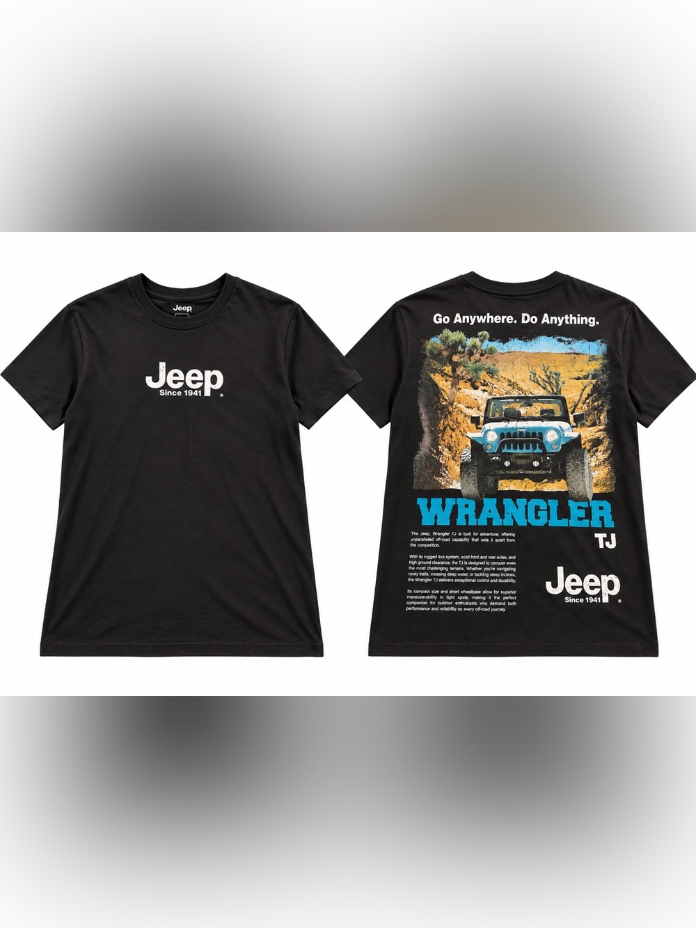 Jeep Black Short-Sleeve Graphic Tee NWOT